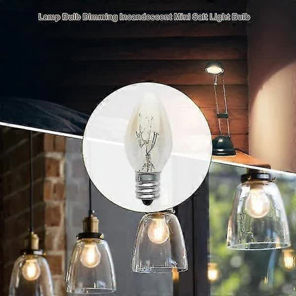 10W E12 C7 Filament Light Bulbs Warm White 10pcs 220-240V Compatible with Living Room Lamps.