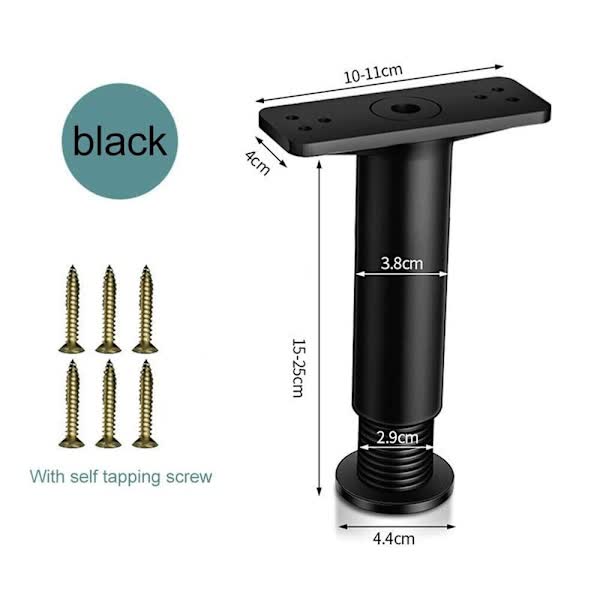 Bed Frame Support Furniture Legs 15-25cm, 1pc.