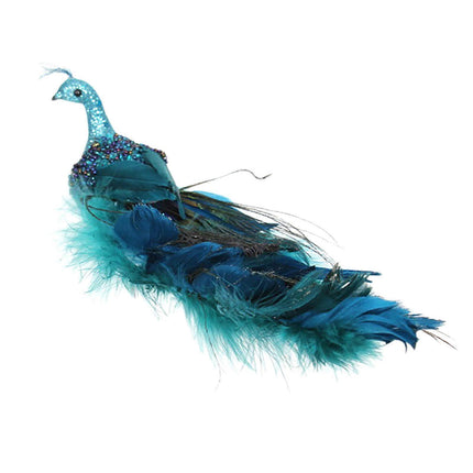Peacock Feather Christmas Tree Ornaments, 3D Simulation Decorations, Natural Hanging Crafts for Christmas Decor.
