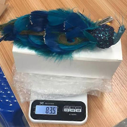 Peacock Feather Christmas Tree Ornaments, 3D Simulation Decorations, Natural Hanging Crafts for Christmas Decor.