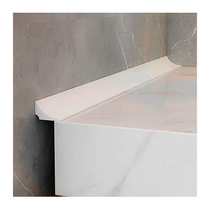 Self-adhesive sealing strip 2 m white compatible with bathtub shower sink wet room floor.