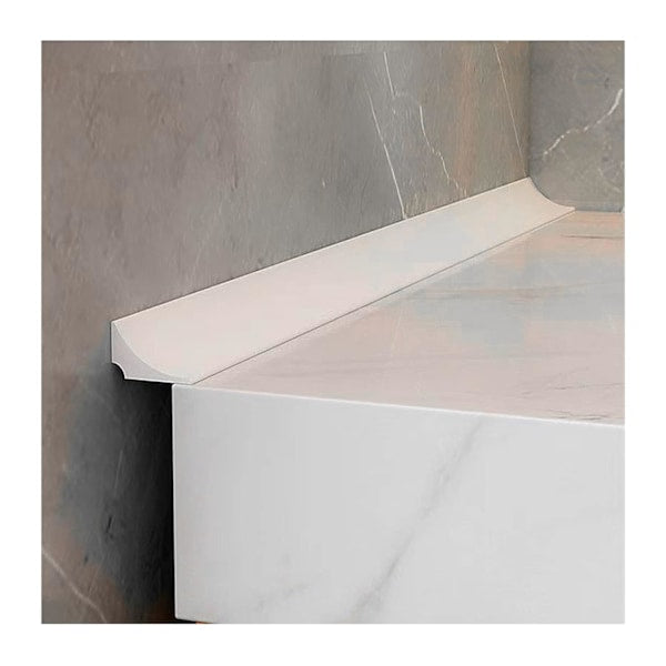 Self-adhesive sealing strip 2 m white compatible with bathtub shower sink wet room floor.