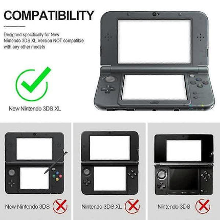 Anti-Fall Transparent Game PC Case Protection Shell Compatible with New 3DS XL Console.