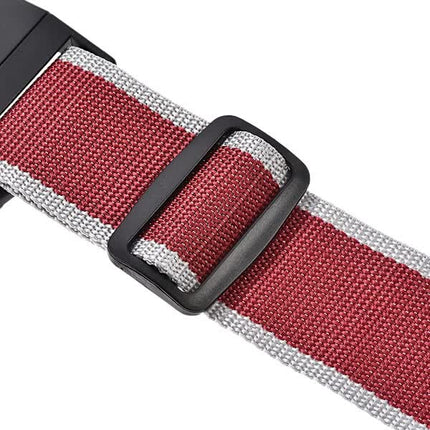 Luggage Straps Suitcase Belts with Buckle and Lock, 2M x 5cm Adjustable PP Packing Straps, Red Gray, 4pcs.