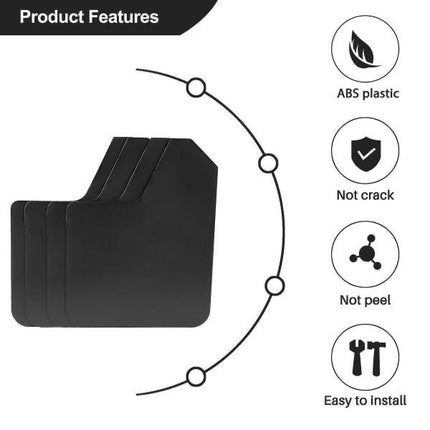Universal Car Mud Flaps 4pcs Set for Pickup Van Truck with Screws.