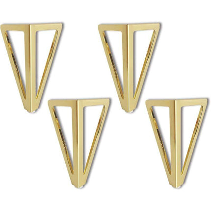 Set of 4 Replacement Furniture Legs, 15 cm, Triangular, Gold, DIY Table Legs, for Chairs, Cabinets and Sofas, Other Furniture Legs.