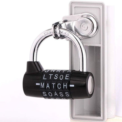 Waterproof and Rustproof 5 Letter Combination Lock for Cabinets, Schools, Businesses, and Homes.