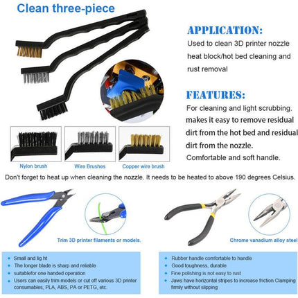 3D Printer Tools 3D Printer Spare Part 32 Parts 3D Printer Accessory Kit.