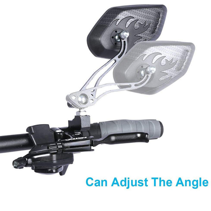 Bicycle Mirrors, [Upgraded Version] Two pcs HD Safety Glass Adjustable Rearview Mirrors for Mountain Bike, Adjustable Glass Rearview Mirror.