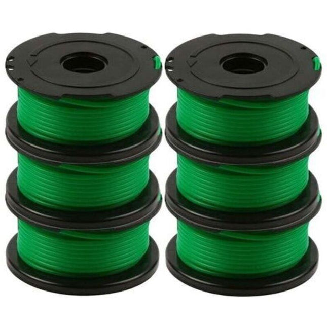 Pack of 6 spools of line for Black and Decker GL7033, GL8033, GL9035 grass trimmer, 6 m,.