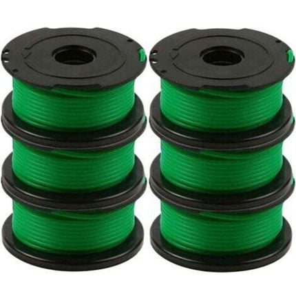 Pack of 6 spools of line for Black and Decker GL7033, GL8033, GL9035 grass trimmer, 6 m,.