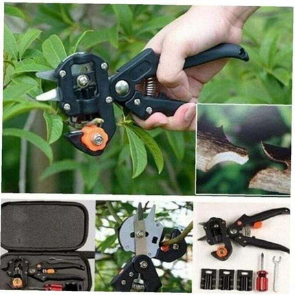 Professional Grafting Scissors Garden Scissors Tree Grafting Pliers Garden Grafting Kit for Trees (Black Cloth Bag + Rubber Band + Membrane).