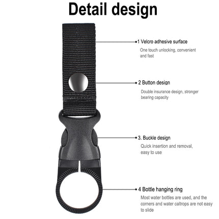 Carabiner Hook Water Bottle Holder 4 Pack Portable Hanging Bottle Carrier.