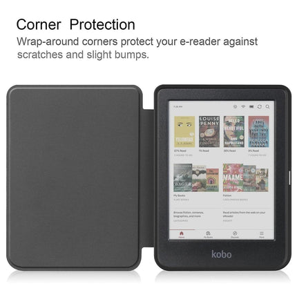 KOBO Clara Colour Compatible Leather Case Caster Black LGL.
