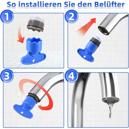 M18.5 Faucet Aerator 6-Pack External Thread Water Saver with 2 Aerator Keys.