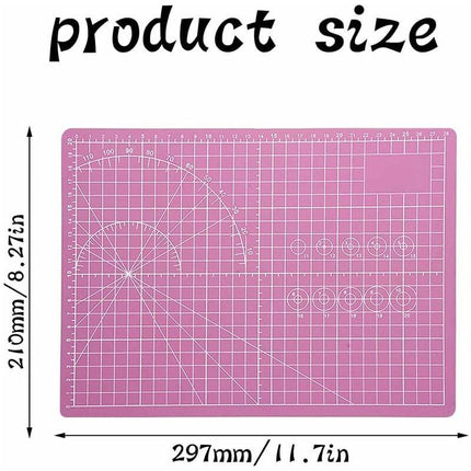 Cutting Mat, Sewing Mat, Cutting Base, Cutting Pads, Self-Healing Cutting Mat, for Fabric, Quilting, Sewing, Scrapbooking (Pink).
