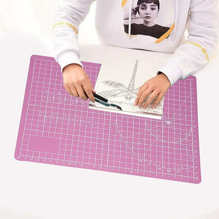 Cutting Mat, Sewing Mat, Cutting Base, Cutting Pads, Self-Healing Cutting Mat, for Fabric, Quilting, Sewing, Scrapbooking (Pink).