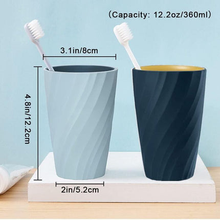 Toothbrush Holder Compatible with Oral-B, Unbreakable Soft Durable Bathroom Cup, Light Blue \u0026 Dark Blue.