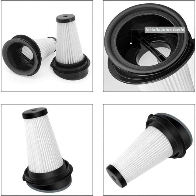 4-pack replacement filters for Rowenta X-pert 3.60 X-Pert 160 RH72xxx RH6921WO RH6933WO RH6971WO RH6974WO cordless vacuum cleaner ZR005202, DEBUNS.