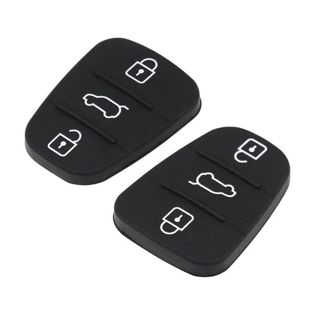 2pcs Silicone Key Case Compatible with Kia Sportage Cee'd Picanto Rio & Hyundai i10 i20 i30 ix20 ix35 - 3 Buttons Remote Control Cover.