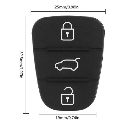2pcs Silicone Key Case Compatible with Kia Sportage Cee'd Picanto Rio & Hyundai i10 i20 i30 ix20 ix35 - 3 Buttons Remote Control Cover.