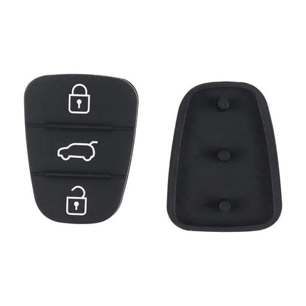 2pcs Silicone Key Case Compatible with Kia Sportage Cee'd Picanto Rio & Hyundai i10 i20 i30 ix20 ix35 - 3 Buttons Remote Control Cover.