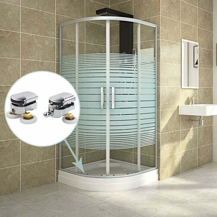Shower Door Roller 4PCS Double Sliding Door Wheel Replacement Compatible with Shower Enclosure for 14mm Glass Hole.