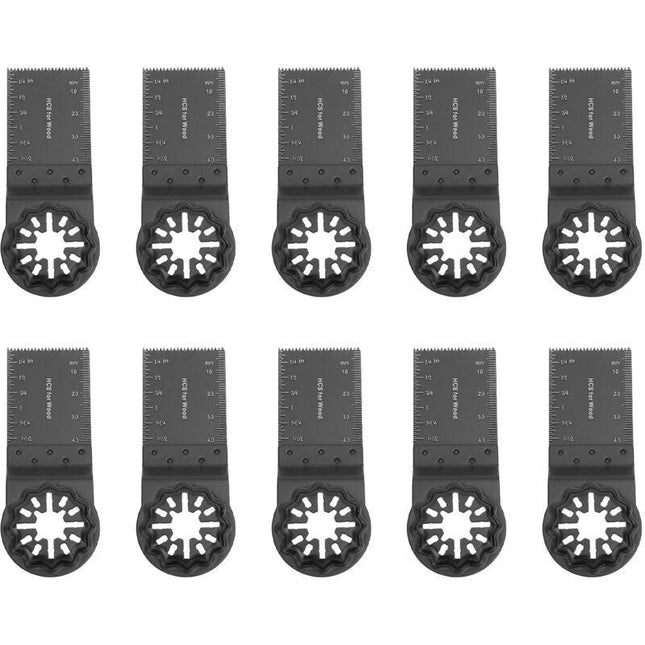 10pcs Oscillating Saw Blades, Oscillating Multitool Accessory Set, Universal Saw Blade for Dremel, Bosch, Makita, Fein.