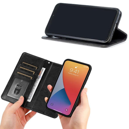 Compatible with Samsung Galaxy A55 5G Wallet Case Black.