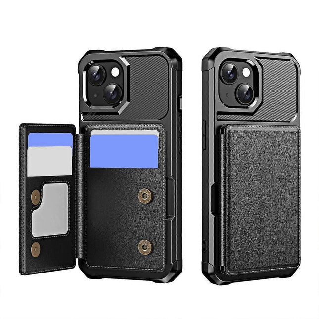 Horizontal Flip Card Slot Leather Phone Case For iPhone 14 Plus.