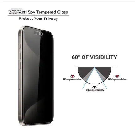 iPhone 16 Pro Max Privacy Tempered Glass Screen Protector 3-Pack.