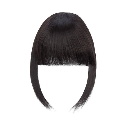 Clip In Hair Bangs Extensions 28cm Black Brown French Bangs Hair Pieces.