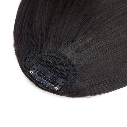 Clip In Hair Bangs Extensions 28cm Black Brown French Bangs Hair Pieces.