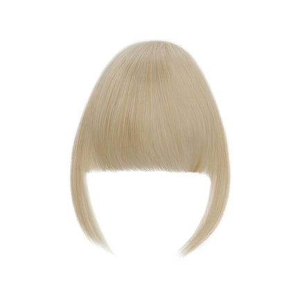 Clip In Hair Bangs Extensions French Bangs 28cm Blonde Bleachblonde Hair Pieces.