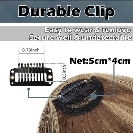 Clip In Hair Bangs Extensions French Bangs 28cm Blonde Bleachblonde Hair Pieces.
