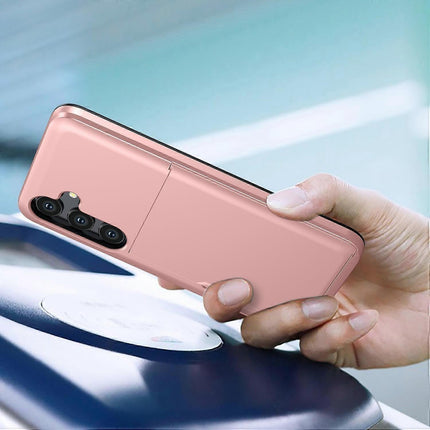 Compatible with Samsung Galaxy A16 5G 4G Compatible Case with Card Holder TPU PC Back Cover Rose Gold.