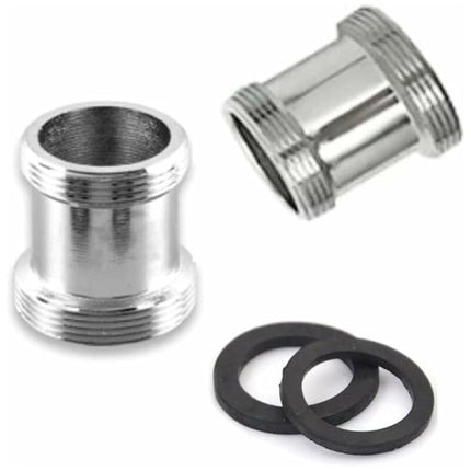 2 Pack Brass Faucet Adapter 22mm NPT Male to Male Aerator Connector Compatible with Sink Faucet Water Filter M24 to M22.
