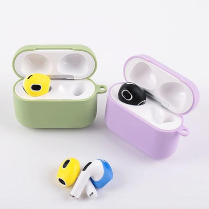 3 sets of earplugs for Airpods Pods 3 silicone ear caps Bluetooth compatible headphones Earplugs Ear cushions Ultra-thin anti-slip Blue red yellow Blue red yellow.
