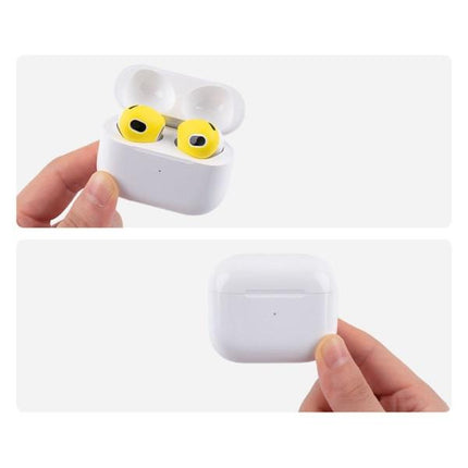 3 sets of earplugs for Airpods Pods 3 silicone ear caps Bluetooth compatible headphones Earplugs Ear cushions Ultra-thin anti-slip Blue red yellow Blue red yellow.