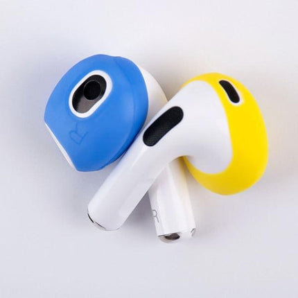 3 sets of earplugs for Airpods Pods 3 silicone ear caps Bluetooth compatible headphones Earplugs Ear cushions Ultra-thin anti-slip Blue red yellow Blue red yellow.