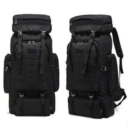 80L Military Tactical Backpack Waterproof Fishing Bag Multifunctional Bag for Adults Outdoor Sports Climbing Camping Black.