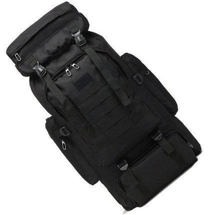 80L Military Tactical Backpack Waterproof Fishing Bag Multifunctional Bag for Adults Outdoor Sports Climbing Camping Black.