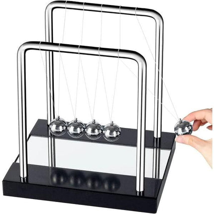 Newton's pendulum, large Newton's cradle 18 cm pendulum Newton's balls Newton's swing Science game Office desk decoration.