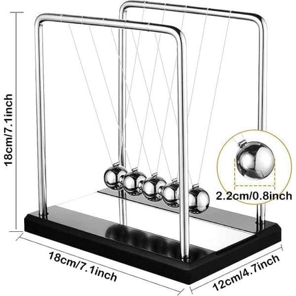 Newton's pendulum, large Newton's cradle 18 cm pendulum Newton's balls Newton's swing Science game Office desk decoration.