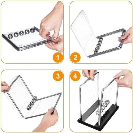 Newton's pendulum, large Newton's cradle 18 cm pendulum Newton's balls Newton's swing Science game Office desk decoration.
