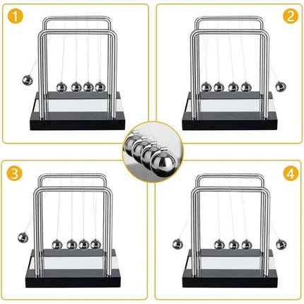 Newton's pendulum, large Newton's cradle 18 cm pendulum Newton's balls Newton's swing Science game Office desk decoration.