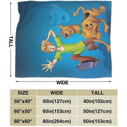 S-coo-by-doo Soft Fleece Blankets for Sofa, Bed, Couch Luxurious Warm Blanket for All Seasons for Teens -x187 50x40in 125x100cm.