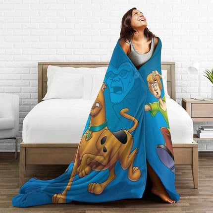 S-coo-by-doo Soft Fleece Blankets for Sofa, Bed, Couch Luxurious Warm Blanket for All Seasons for Teens -x187 50x40in 125x100cm.
