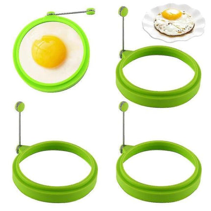 4 pcs silicone egg ring, egg rings non-stick, egg cooking rings, perfect fried shape or pancake rings.