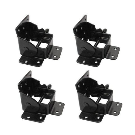 4 pcs Folding Table Hinge Furniture Leg Hinge Self-Locking Hinge Foldable Support Hinge Black M.